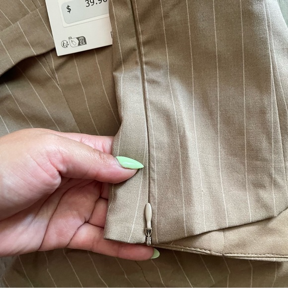 Zara | NWT! SET! Stripe Strapless Top & Trouser Pant Size: Large - Picture 6 of 8